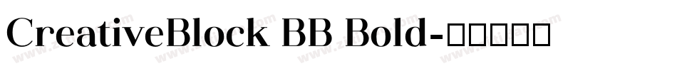 CreativeBlock BB Bold字体转换